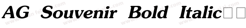 AG Souvenir Bold Italic字体下载字体转换